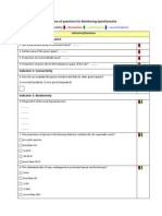 Monitoring System List of Questions