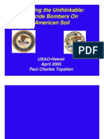 Thinking the Unthinkable Suicide Bombers on American Soil USAO-Hawaii April2005_TomMoy