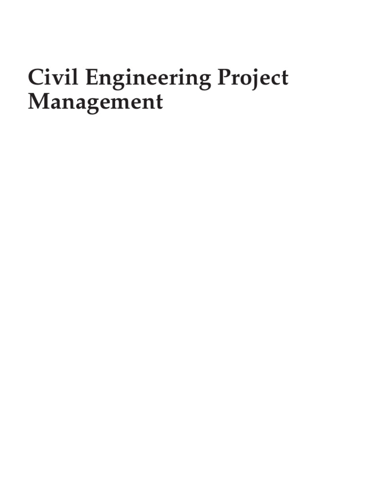 Civil Engineering Project Management Guide | PDF