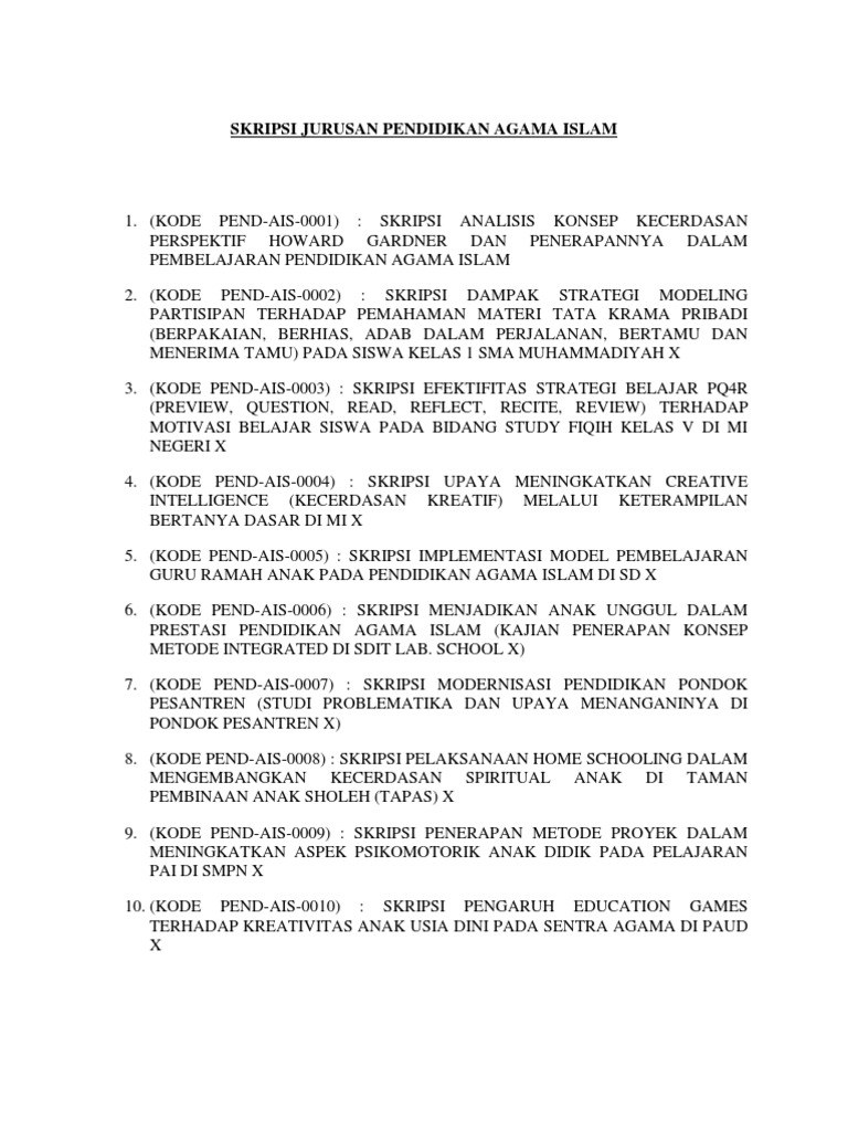 Pelajaran Agama Islam Untuk Anak Paud Cara Mengajarku