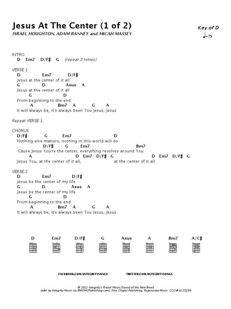 Darlene Zschech Jesus At The Center Song Structure