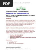 Download Create a Crystal Report From ADOnet Dataset Using Visual Basic NET by Puneet Arora  SN15590388 doc pdf
