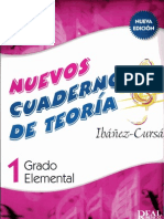 Nuevos Cuadernos TeorÃ A Musical IbÃ¡Ã ez-CursÃ¡ (1 Grado Elemental)