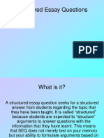Structured Essay Questions