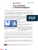 Nobel Prize in Economics Recognizes 'Market Designers': Download Your