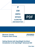 Montreal PUG - OpenEdge Architect & GUI for .Net