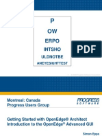 Montreal PUG - OpenEdge Architect & GUI For