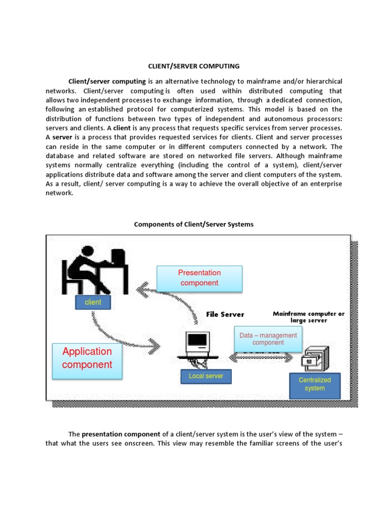 Client/Server Computing Overview | PDF | Client–Server Model | Near ...