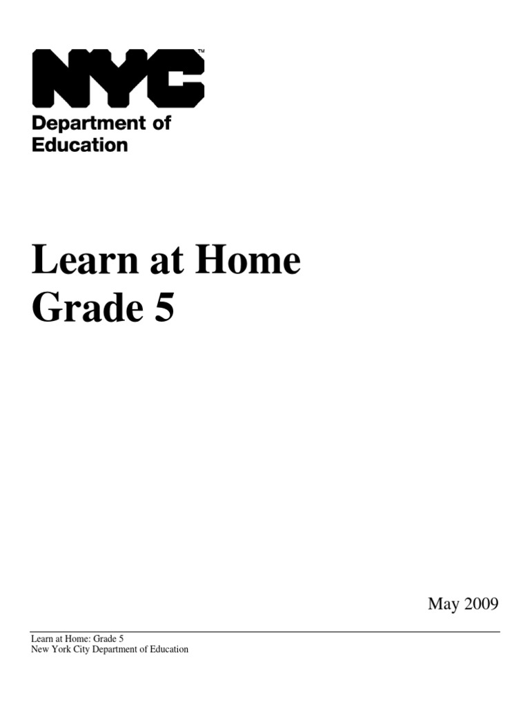 Learn at Home Grade 5 | PDF