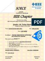 Soece IEEE Chapter: Speaker: Mr. Tushar Sharma