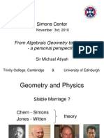 20101103 Atiyah - From Algebraic Geometry to Physics