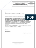 2º Comunicação Ao Sindicato Do Início Do Processo Eleitoral