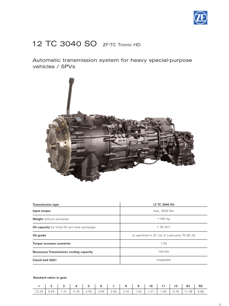 ZF TC 3040 Transmission Overview | PDF