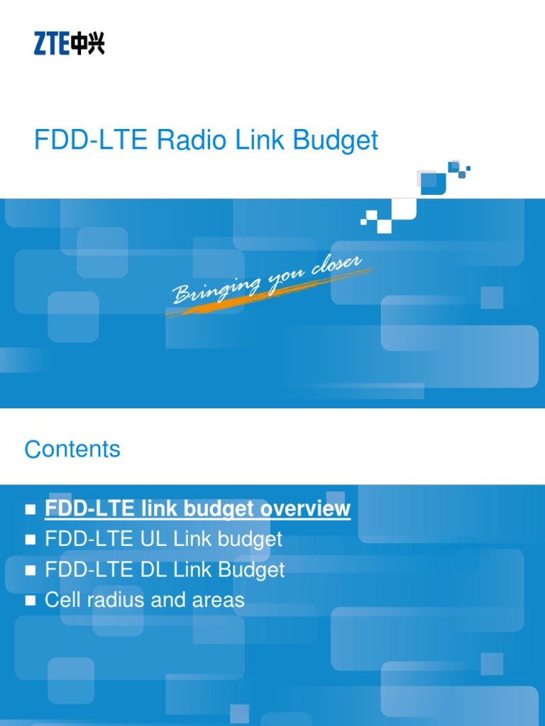 07 FDD LTE Radio Link Budget 75 PDF Antenna (Radio) Decibel