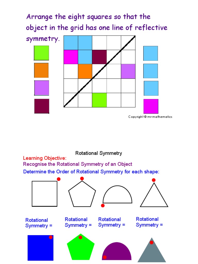 rotational symmetry worksheet pdf