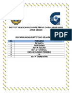 Isi Kandungan Portfolio Sejarah 3101