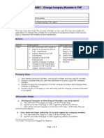 Use Case: UC-CS0005 - Change Company Rundate in THF