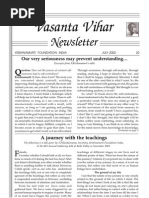 Vasanta Vihar Newsletter -July 2002