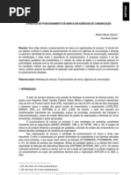 A Pratica de Posicionamento de Marca Em Agencias de Comunicacao