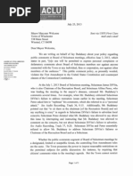 Letter From Connecticut ACLU To Winsted Board of Selectmen