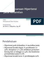 Penatalaksanaan Hipertensi Pada Kehamilan