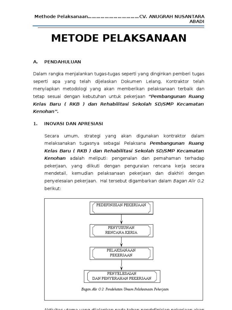 Metode Pelaksanaan Pembangunan RKB | PDF