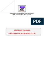 Guide Des Travaux d'Etudes Et de Recherche - Lmd Decanat 04 07 2013 Ok