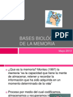 Bases Biológicas de La Memoria