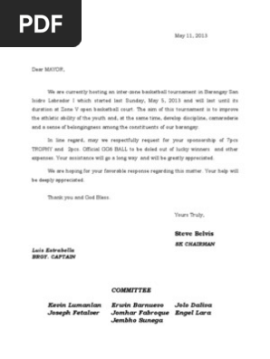 Solicitation Letter