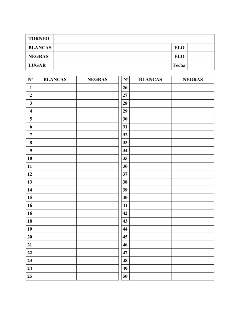 Plantilla Anotacion Ajedrez PDF