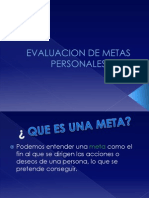 Evaluacion de Metas Personales