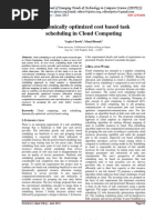 Dynamically Optimized Cost Based Task Scheduling in Cloud Computing