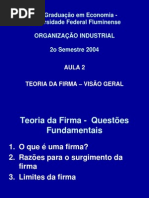 Aula 2- Teoria da Firma - Visão Geral