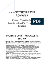 Constitutiile Din Romania