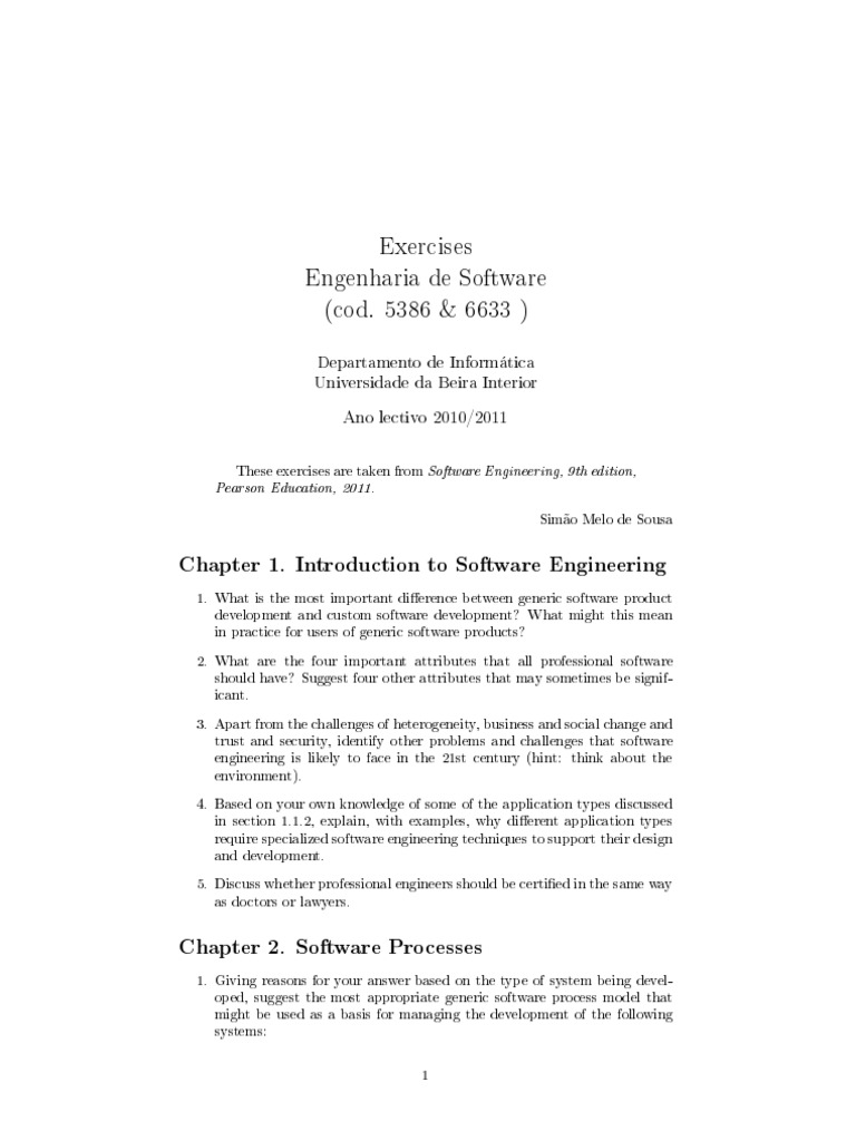 Softeng Exercise | PDF