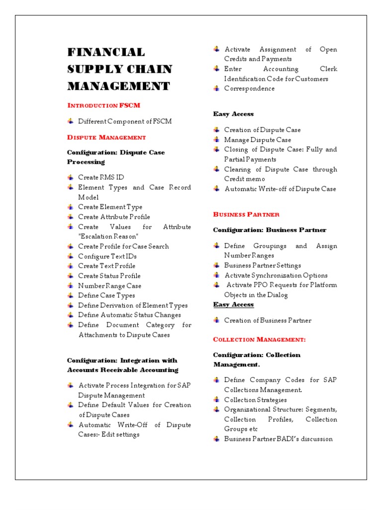 SAP FSCM Configuration Guide | PDF | Sap Se | Business Process