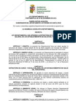 Ley Aprob Estruct Cargos Escala Salarial Establec Salud Tercer Nivel