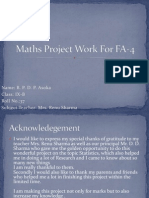 Maths Project Work For FA-4