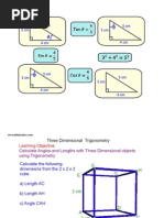 3D Trig Worksheet