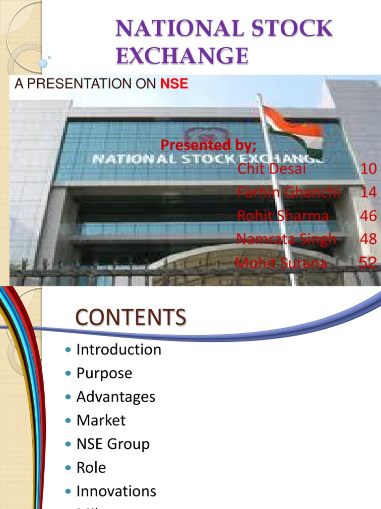 National Stock Exchange of India (NSE) | PDF | Stocks | Securities ...