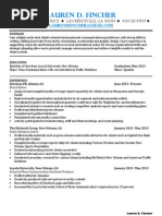 Lauren Fincher Résumé