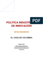 POLITICA INDUSTRIAL Y DE INNOVACIÓN EN COLOMBIA. ARTICULOS BREVES