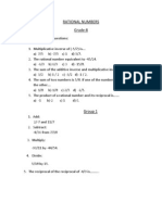 Rational Numbers - Q and ANS