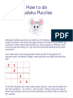 How To Do Sudoku Puzzles