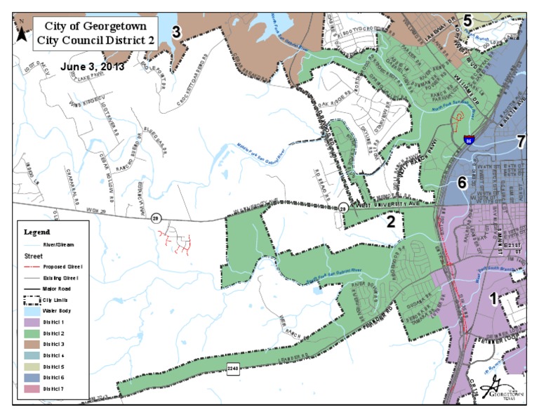 Georgetown City Council Map | PDF | Sports & Recreation | Travel