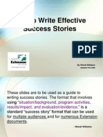 Writing Good Success Stories