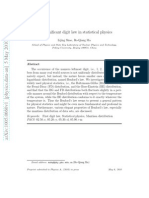 Significant digit law in physical statistics