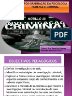Modulo III - Investigacao Criminal
