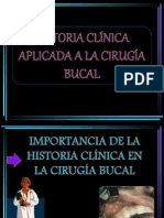 HISTORIA CLÍNICA APLICADA A LA CIRUGÍA BUCAL diapos