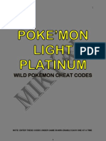 Poke'mon Light Platinum-Wild Poke'mon Cheats PDF